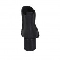 Bottines pour femmes avec elastiques en cuir noir talon 5 - Pointures disponibles:  45