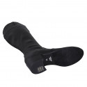 Woman's boot in black smooth leather with zipper heel 5 - Available sizes:  43