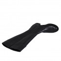 Woman's boot in black smooth leather with zipper heel 5 - Available sizes:  43