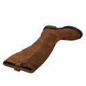 Bottes pour femmes en daim cognac talon 3 - Pointures disponibles:  34