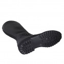 Bottes pour femmes avec fermetures éclair et goujons en cuir noir talon 4 - Pointures disponibles:  42, 44, 45