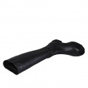Bottes pour femmes avec fermetures éclair et goujons en cuir noir talon 4 - Pointures disponibles:  42, 44, 45