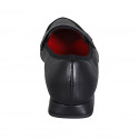 Mocasin à bout pointu pour femmes en cuir noir avec talon 2 - Pointures disponibles:  32, 42, 43, 44, 45