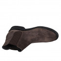 Botin para hombre en gamuza marron claro con elasticos - Tallas disponibles:  37, 47, 54