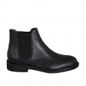 Botin para hombre con elasticos en piel negra - Tallas disponibles:  37, 38, 48, 52, 53, 54