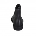 Bottines pour hommes en cuir noir avec fermeture éclair - Pointures disponibles:  36, 37, 46, 47, 48, 51