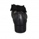 Ballerine pour femmes en cuir noir avec noeud talon 4 - Pointures disponibles:  34