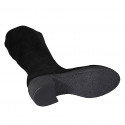 Bottes pour femmes en daim noir avec fermeture éclair talon 5 - Pointures disponibles:  32, 33, 34