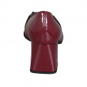 Décolleté a punta da donna con accessorio in vernice bordeaux tacco 6 - Misure disponibili: 42