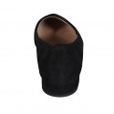 Mocasín a punta para mujer en gamuza negra tacon 2 - Tallas disponibles:  32