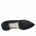 Chaussure à bout pointu pour femmes en cuir noir talon 2 - Pointures disponibles:  32, 44