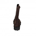 Woman's high ankle boot in brown suede with elastic bands and captoe heel 4 - Available sizes:  32