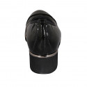 Woman's pump with removable insole in black patent leather wedge heel 4 - Available sizes:  31
