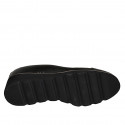 Woman's pump with removable insole in black patent leather wedge heel 4 - Available sizes:  31