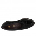 Woman's pump with removable insole in black patent leather wedge heel 4 - Available sizes:  31