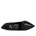 Escarpin à bout pointu pour femmes en cuir imprimé noir talon 9 - Pointures disponibles:  32