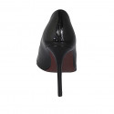 Woman's pointy pump in black patent leather heel 10 - Available sizes:  32, 34, 43