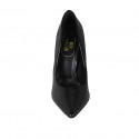 Escarpin à bout pointu pour femmes en cuir verni noir talon 10 - Pointures disponibles:  32, 34, 43