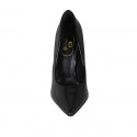 Zapato de salon a punta para mujer en charol negro tacon 10 - Tallas disponibles:  32, 33, 34, 43, 44