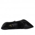 Escarpin à bout pointu pour femmes en cuir verni noir talon 10 - Pointures disponibles:  32, 34, 43