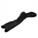 Bottes pour femmes avec demi fermeture éclair en cuir et tissu elastique noir talon 4 - Pointures disponibles:  33, 43