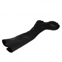 Botas sobre la rodilla para mujer en piel y material elastico negro tacon 4 - Tallas disponibles:  33, 34, 42, 43