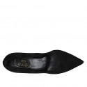 Escarpin à bout pointu pour femmes en daim noir talon 8 - Pointures disponibles:  32