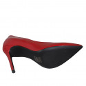 Woman's pointy pump in red patent leather with heel 10 - Available sizes:  32, 33, 34, 42, 43, 44