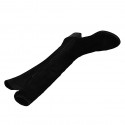 Bottes pour femmes avec demi fermeture éclair en daim et tissu elastique noir talon 7 - Pointures disponibles:  32, 42
