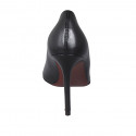 Escarpin à bout pointu pour femmes en cuir noir avec talon 10 - Pointures disponibles:  32