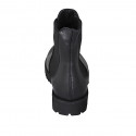 Bottines sportifs pour femmes avec élastiques en cuir noir talon 3 - Pointures disponibles:  32, 44, 45, 46