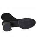 Bottines pour femmes en daim et matériau élastique noir talon 5 - Pointures disponibles:  33