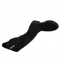 Botas a la rodilla para mujer en gamuza y material elastico negro con cremallera tacon 3 - Tallas disponibles:  32, 45