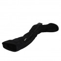 Bota para mujer con media cremallera en material elastico y gamuza negra tacon 5 - Tallas disponibles:  33, 34, 43, 44