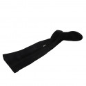 Bottes au dessus de genou pour femmes en daim et matériau elastique noir avec demi fermeture éclair avec talon 3 - Pointures disponibles:  43, 45