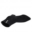 Bottines à bout pointu pour femmes avec fermeture éclair en daim noir talon 5 - Pointures disponibles:  34, 42, 44