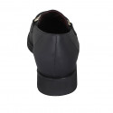 Mocassin pour femmes avec accessoire et semelle amovible en cuir noir talon 3 - Pointures disponibles:  31, 32