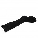 Bota para mujer con cremallera en material elastico y gamuza negra tacon 5 - Tallas disponibles:  32, 34, 43, 44