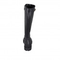 Woman's boot in black leather with zipper and accessory heel 3 - Available sizes:  32, 33, 34, 43