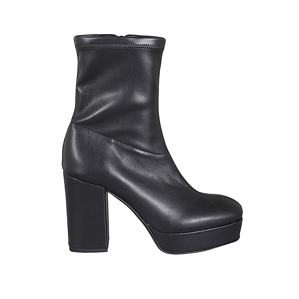 Botin plataforma negro mujer new arrivals