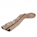 Stivale da donna con plateau e cerniera in camoscio ed elasticizzato beige tacco 10 - Misure disponibili: 43