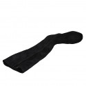 Bota para mujer con plataforma y cremallera en gamuza y material elastico negro tacon 10 - Tallas disponibles:  43, 44