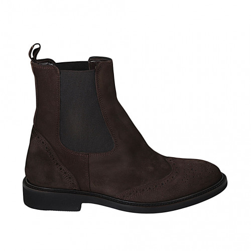 Men's elegant ankle boot with zippers...