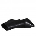 Botines a punta para mujer con elasticos en piel negra con tacon 10 - Tallas disponibles:  33, 42, 43, 44