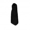 Stivaletto a punta da donna con elastici in camoscio nero tacco 10 - Misure disponibili: 32, 34, 42, 43
