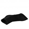 Botín a punta para mujer con elasticos en gamuza negra tacon 10 - Tallas disponibles:  32, 34, 42, 43