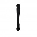 Bottes à bout pointu au-dessus de genou pour femmes en daim et materiau elastique noir talon 7 - Pointures disponibles:  33, 34, 42, 43, 44