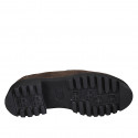 Mocassin pour femmes avec chaîne en daim marron et noir talon 4 - Pointures disponibles:  44, 45