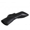 Botines puntiagudos para mujer en piel y material elastico negro tacon cuadrado 10 - Tallas disponibles:  34, 43, 44
