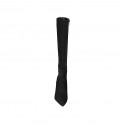 Botas a punta en gamuza negra con cremallera para mujer tacon 10 - Tallas disponibles:  34